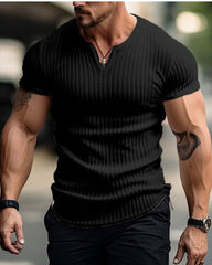 Classic Fit V Neck Rib Tee