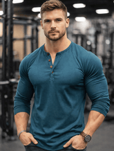 FlexCore Henley Long Sleeve