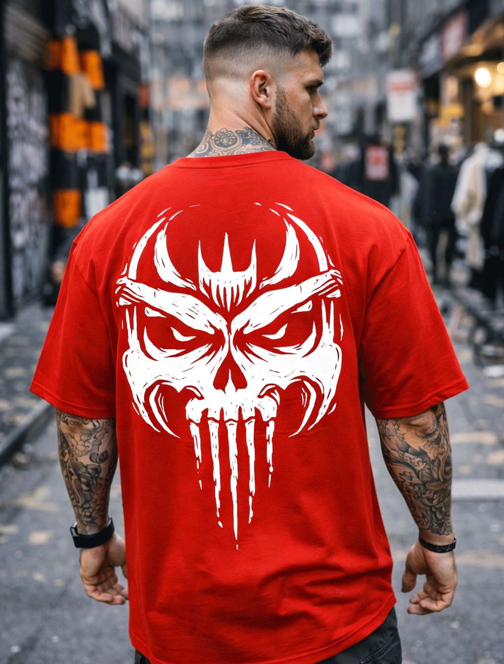 Ruthless Skull Oversized Tee